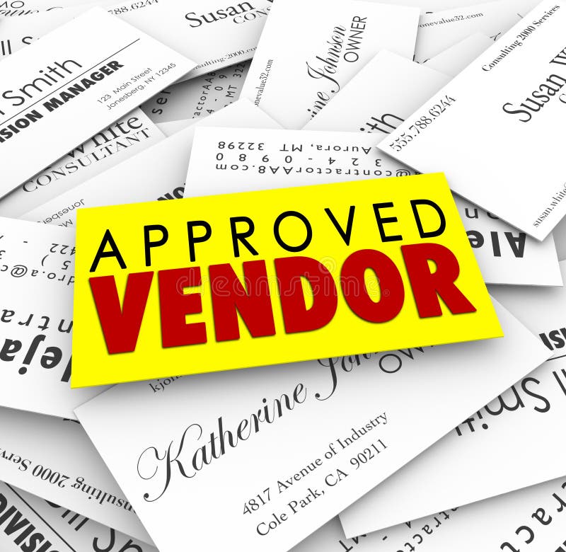 Approved Vendor Business Cards Preferred Provider Best Service C