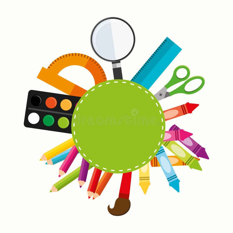 Approvisionnements d'école illustration stock Approvisionnements d'école illustration stock