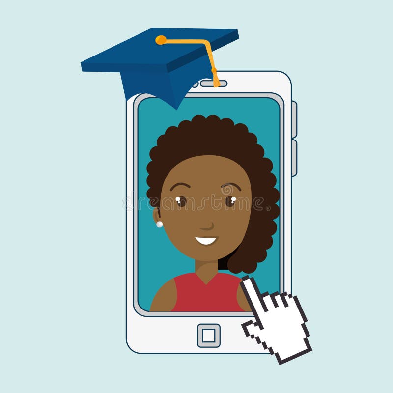 apps del smartphone del estudiante de mujer stock de ilustración apps del smartphone del estudiante de mujer stock de ilustración