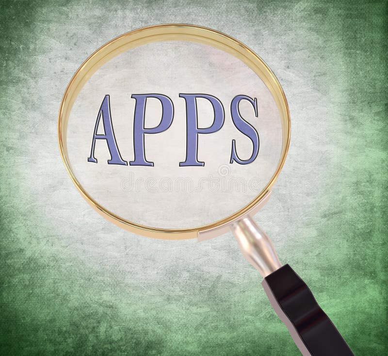 Apps förstorar stock illustrationer Apps förstorar stock illustrationer