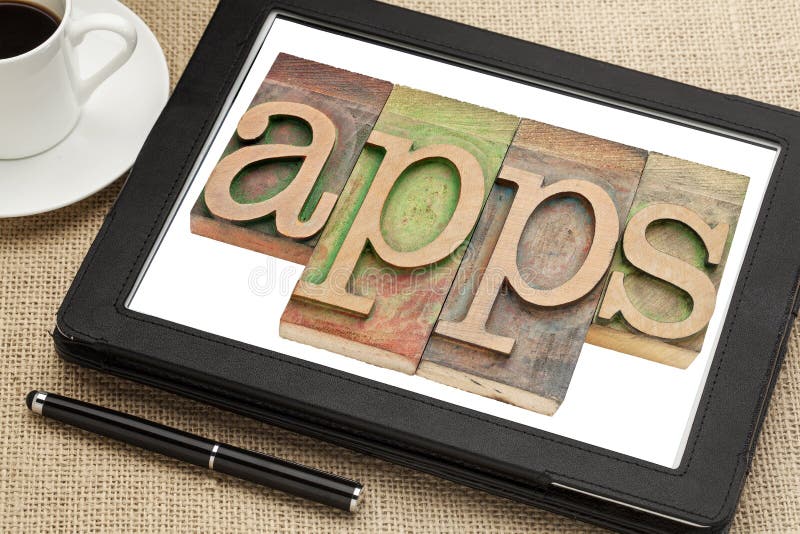 Apps Word On Digital Tablet Stock Photos - Image: 35759193