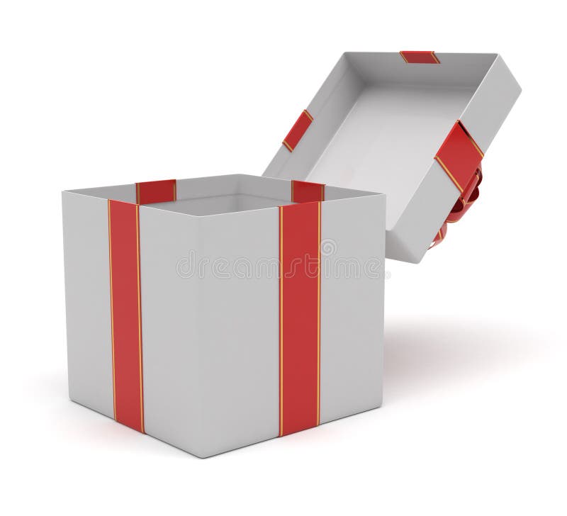 Apra il contenitore di regalo illustrazione di stock Apra il contenitore di regalo illustrazione di stock