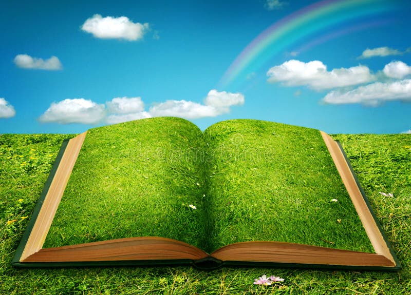 Apra il libro magico fotografia stock libera da diritti