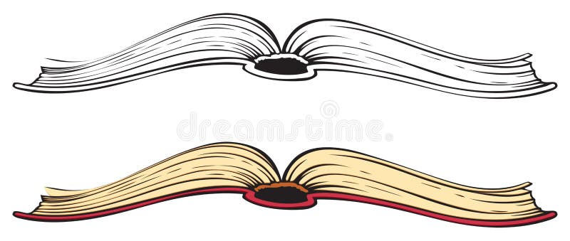 Apra il libro Schizzo di vettore illustrazione di stock Apra il libro Schizzo di vettore illustrazione di stock