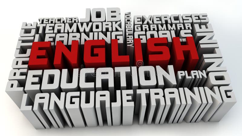 Aprenda el inglés stock de ilustración Aprenda el inglés stock de ilustración