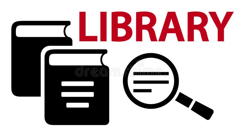 Aprendizagem no símbolo do conceito da biblioteca ilustração stock Aprendizagem no símbolo do conceito da biblioteca ilustração stock