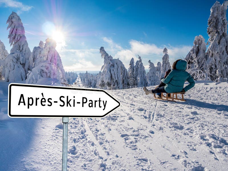 Apres Ski Party in the winter landscape