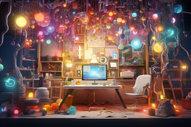 Apresente o conceito de inovação e ilustração stock