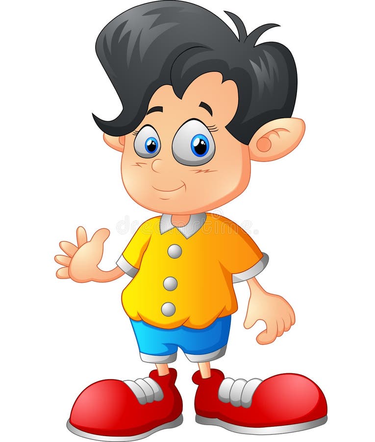 Apresentação do menino dos desenhos animados ilustração royalty free Apresentação do menino dos desenhos animados ilustração royalty free