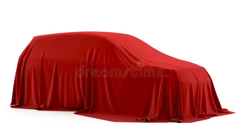 Presentation of the car. Autoshow. Car under the tissue. Presentation of the car. Autoshow. Car under the tissue.