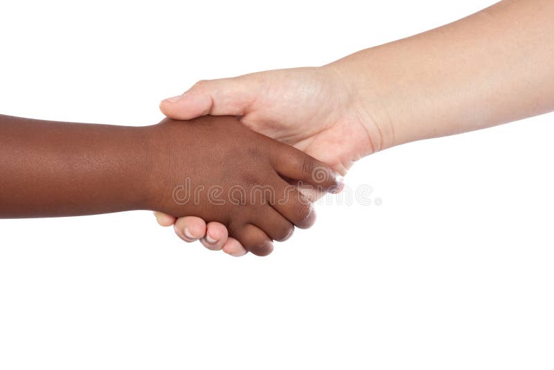 Apretón de manos entre un African-American y un Caucasia imagenes de archivo Apretón de manos entre un African-American y un Caucasia imagenes de archivo