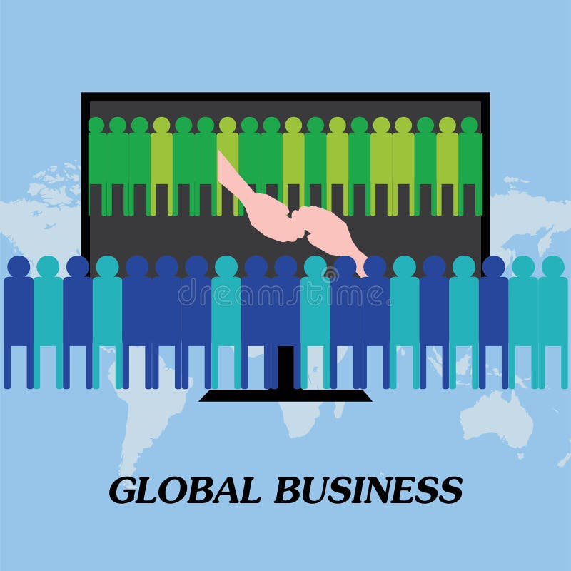 Apretón de manos global de las compañías para un acuerdo ilustración del vector Apretón de manos global de las compañías para un acuerdo ilustración del vector