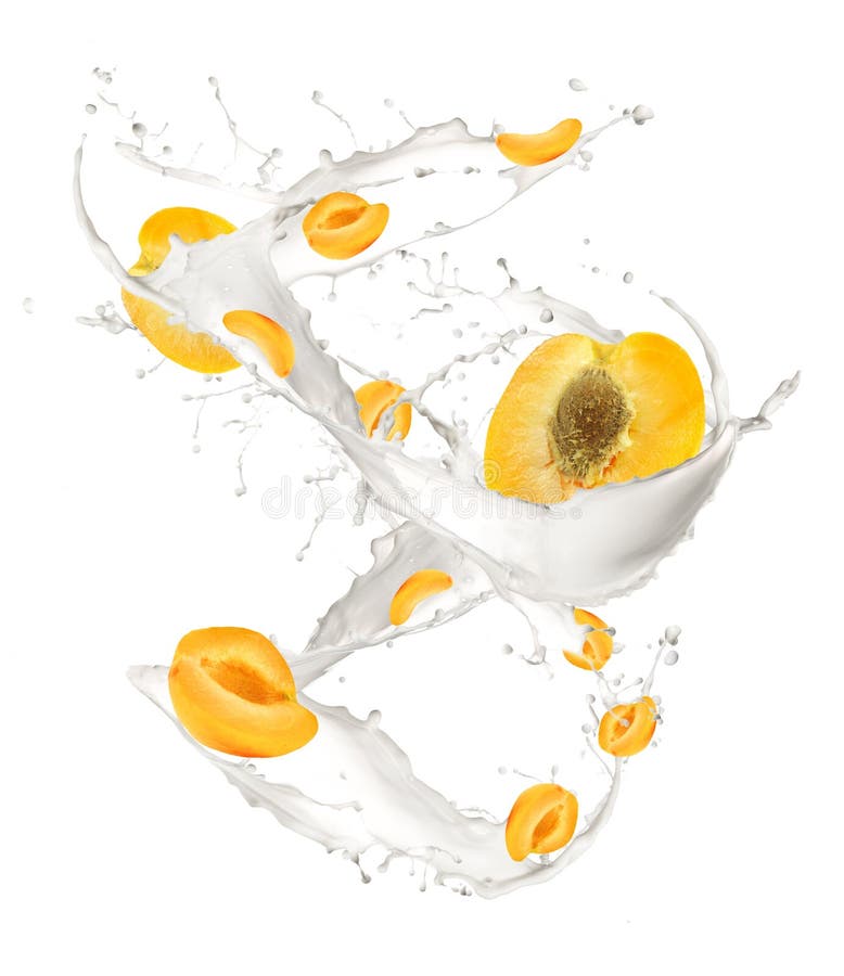 Apricots splash