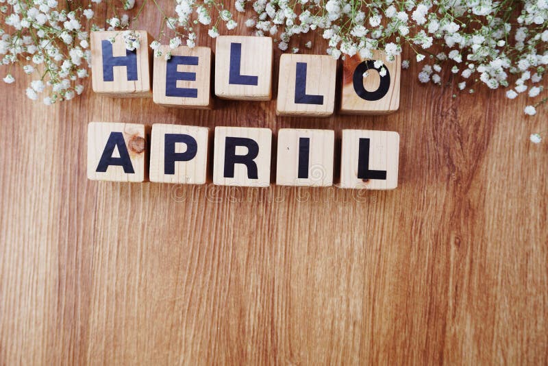 April Alphabet Letters on Wooden Background Stock Photo - Image of ...