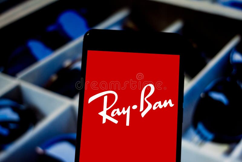 April 1, 2019, Brazil. Ray-Ban Logo on the Mobile Device Editorial Stock  Photo - Image of rayban, metal: 143652308