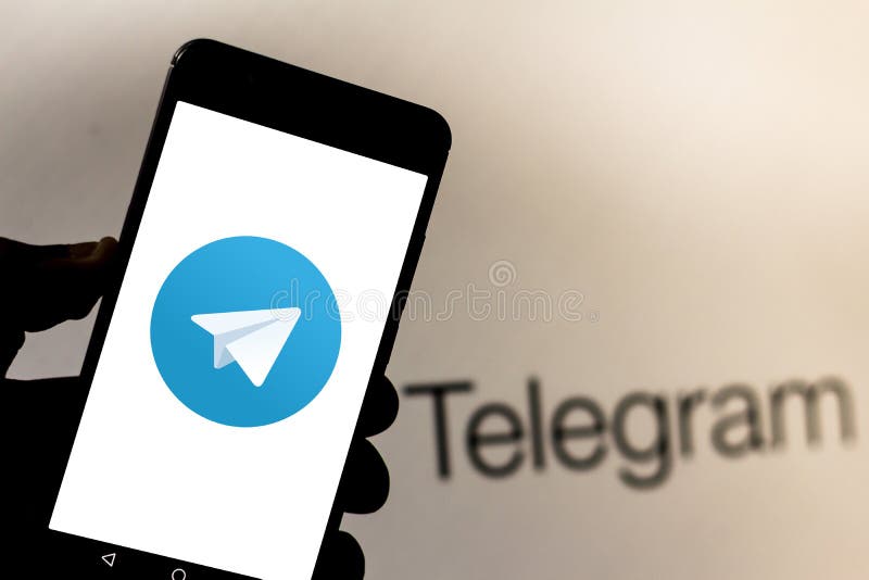 Telegram app logo on your mobile device. Telegram is an instant messaging application, similar to WhatsApp
