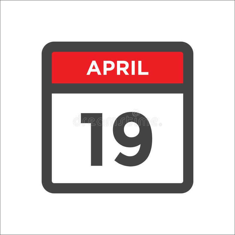 April 2024 Table Calendar 3D Illustration Stock Illustration