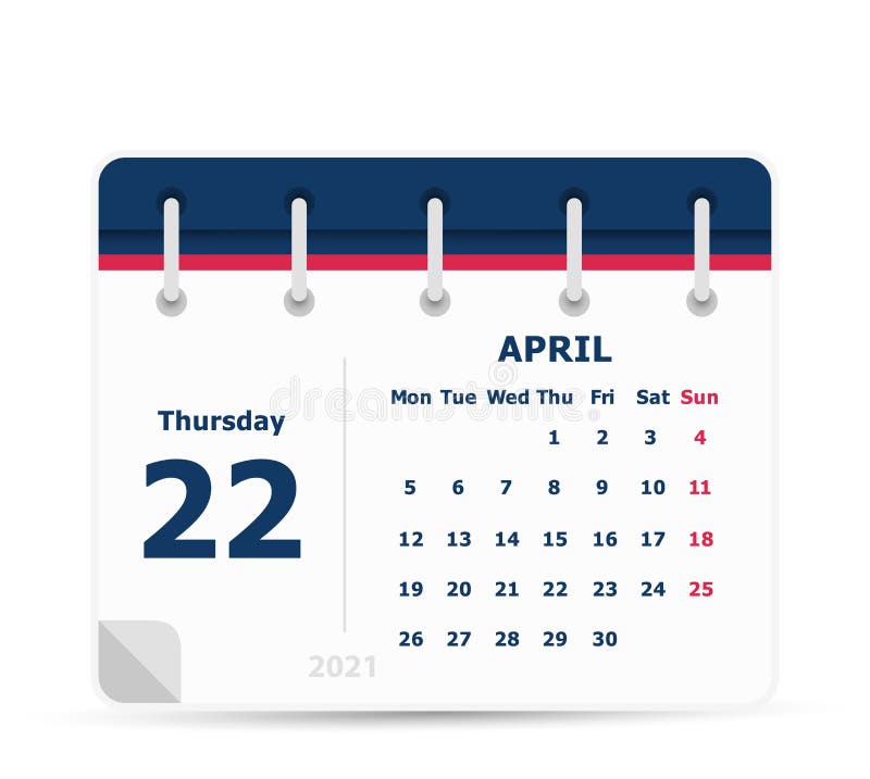 April 22 Calendar Icon 21 Stock Vector Illustration Of Graphic Icon