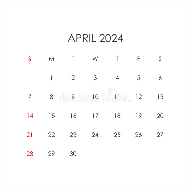 Monthly Calendar Template for 2023 and 2024 Years. Week Starts on
