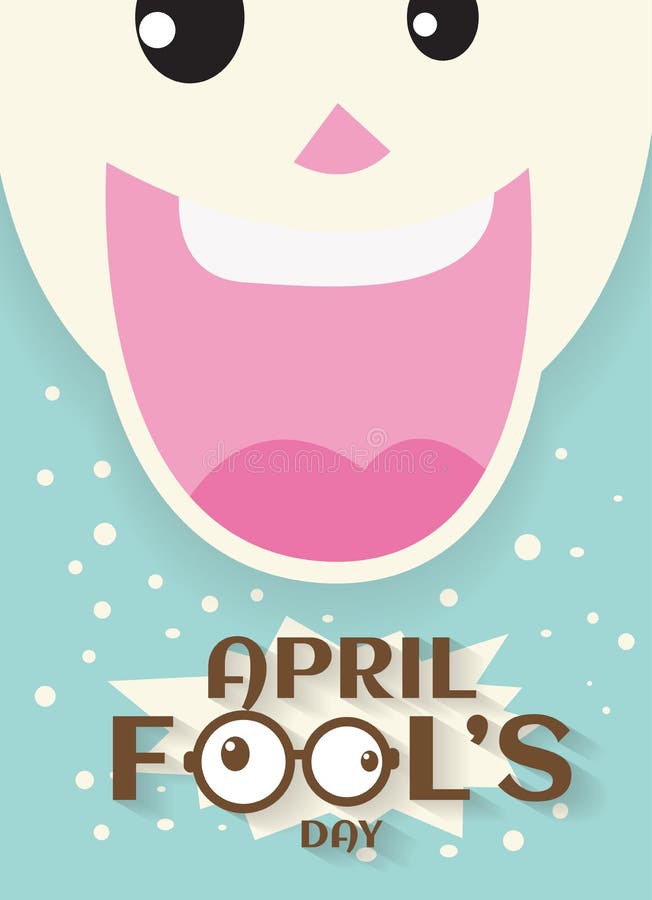 April fool`s day concept design with Laughing mouth joke royalty free illustration April fool`s day concept design with Laughing mouth joke royalty free illustration