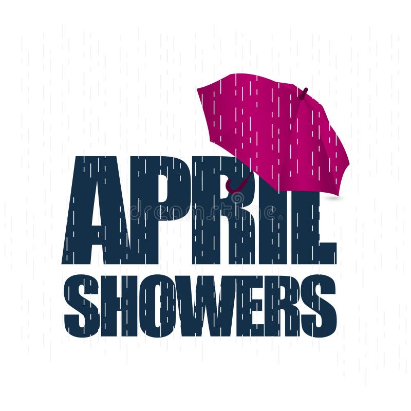 April Showers May Flowers Vector Template Design Illustration stock illustration April Showers May Flowers Vector Template Design Illustration stock illustration