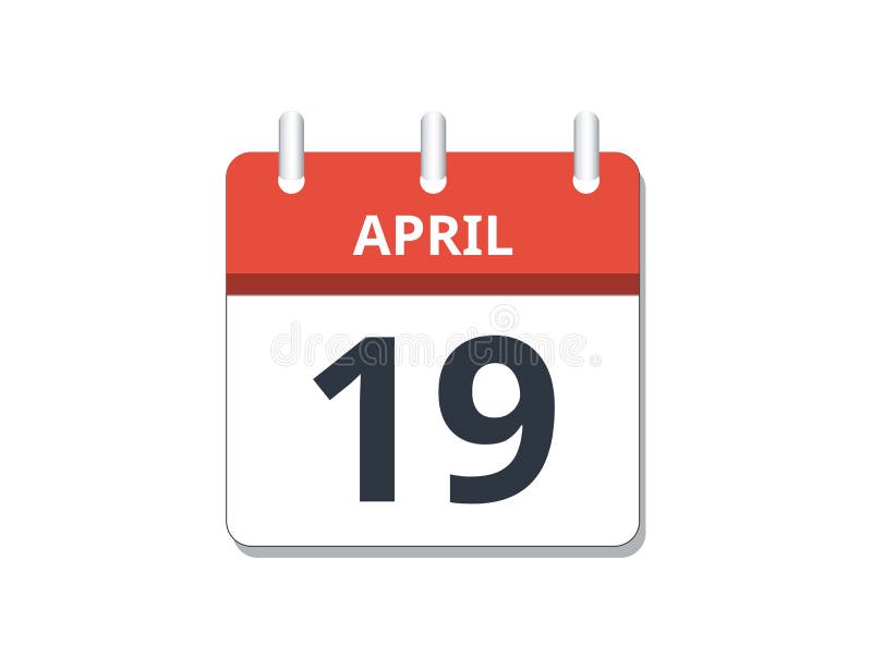 April 19th Calendar Icon Vector Concept Of Schedule Business And april-19th-calendar-icon-vector-concept-of-schedule-business-and