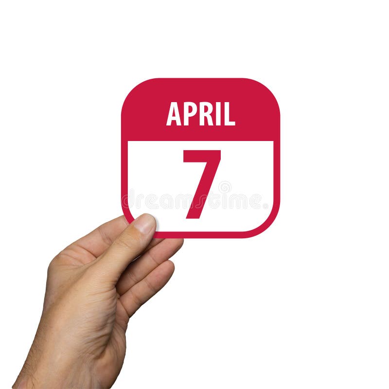 april-7th-day-7-of-month-hand-hold-simple-calendar-icon-with-date-on