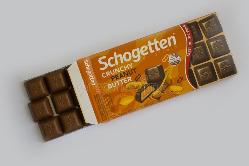 Schogetten Logo on Apline Milk Chocolate Tabs for Sale. Editorial Image -  Image of group, flavour: 203844915