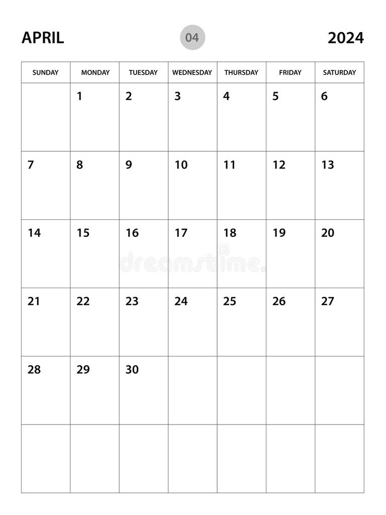 2024 Yearly Calendar Vertical Stock Illustrations 153 2024 Yearly