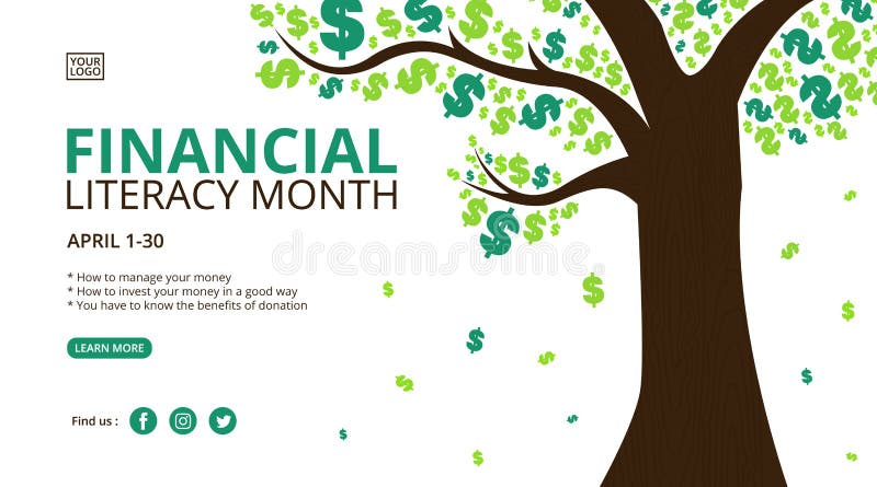 April é projeto mensal de alfabetização financeira com uma ilustração da árvore de lucros