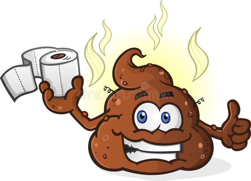 Aprobata kaku postać z kreskówki mienia papier toaletowy ilustracji Aprobata kaku postać z kreskówki mienia papier toaletowy ilustracji