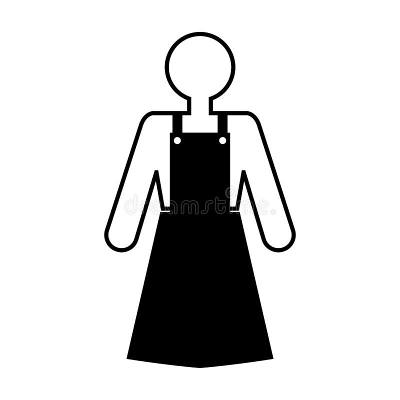 PPE Use Protective Apron Symbol Sign,Vector Illustration, Isolated on