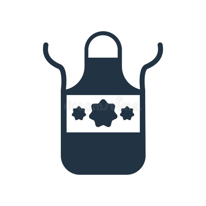 Apron Icon Vector Isolated on White Background, Apron Sign Stock Vector