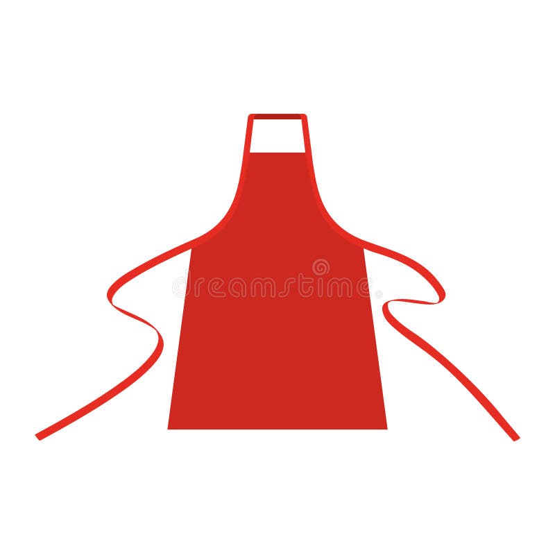 Apron mockup vector chef bbq template cooking barbecue pocket. Kitchen apron uniform stock illustration