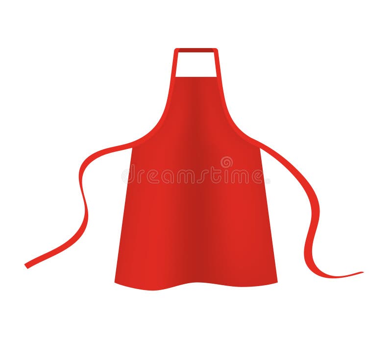 Apron mockup vector chef bbq template cooking barbecue pocket. Kitchen apron uniform royalty free illustration