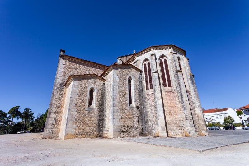 Apse exterior of the Santa Clara Church in the city of Santarem, Portugal. 13th century Mendicant Gothic Architecture.