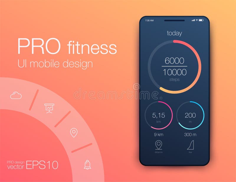Aptitud app Diseño de UI UX Concepto de diseño de UI con los elementos de la web ilustración del vector Aptitud app Diseño de UI UX Concepto de diseño de UI con los elementos de la web ilustración del vector