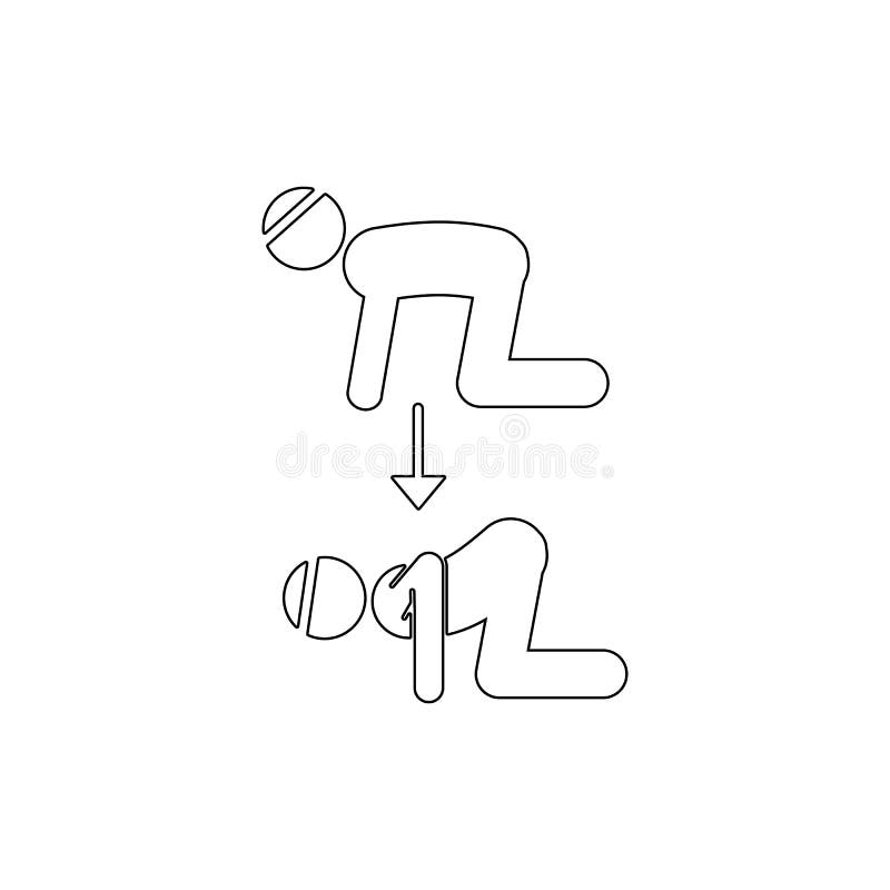 Aptitud, encorvadura de la rodilla, icono del esquema de la postura Elemento del ejemplo de la aptitud Las muestras y el icono de stock de ilustración Aptitud, encorvadura de la rodilla, icono del esquema de la postura Elemento del ejemplo de la aptitud Las muestras y el icono de stock de ilustración