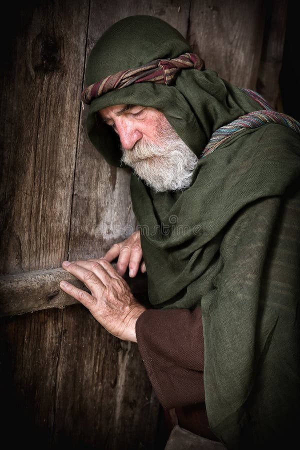 Apóstolo Peter na vergonha após ter negado Jesus imagens de stock royalty free Apóstolo Peter na vergonha após ter negado Jesus imagens de stock royalty free