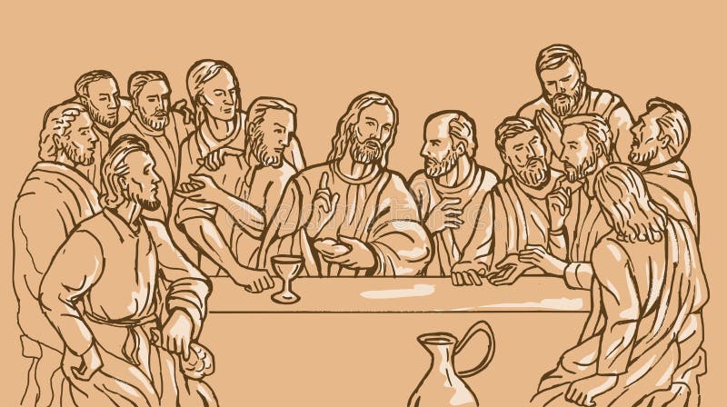 Apôtre de Jésus-Christ de dernier dîner illustration de vecteur Apôtre de Jésus-Christ de dernier dîner illustration de vecteur