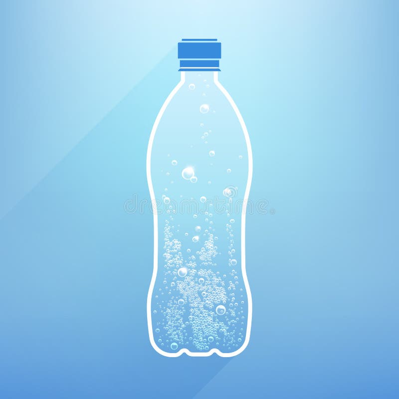 Apă din sticlă stock illustration