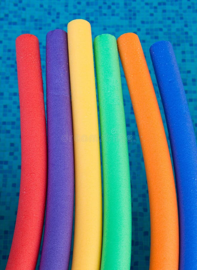 Aqua noodles in water stock image. Image of sports, strength 15608915