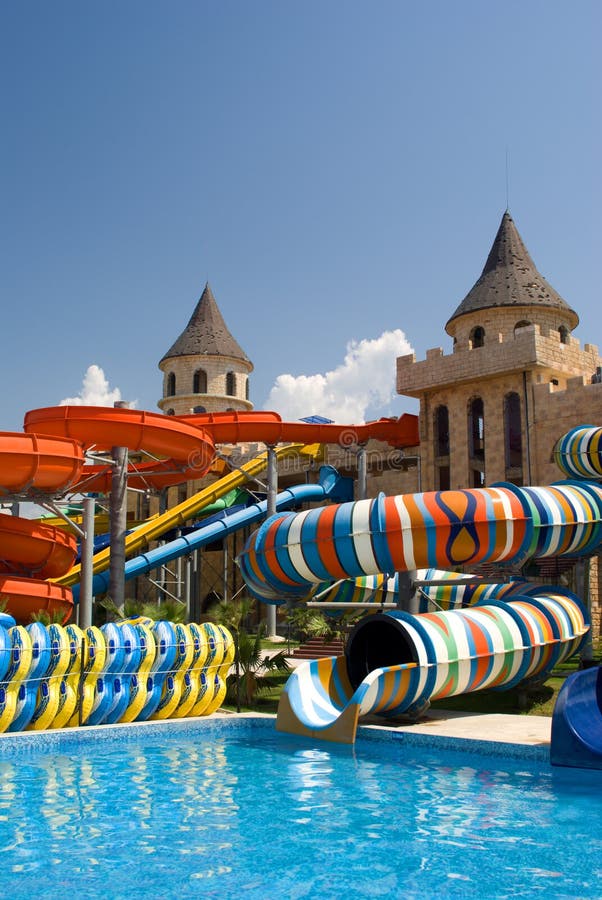 Aqua park in the open air