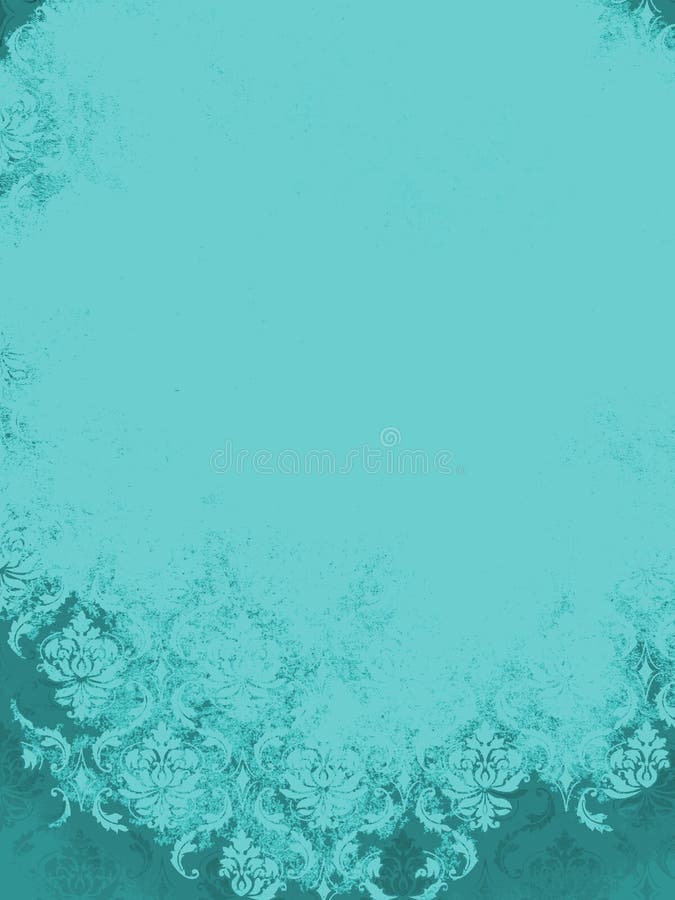 Aqua Teal Blue Vintage Damask-Hintergrund stockbild Aqua Teal Blue Vintage Damask-Hintergrund stockbild