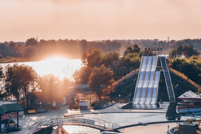 Aquapark на городе Semey стоковое изображение Aquapark на городе Semey стоковое изображение