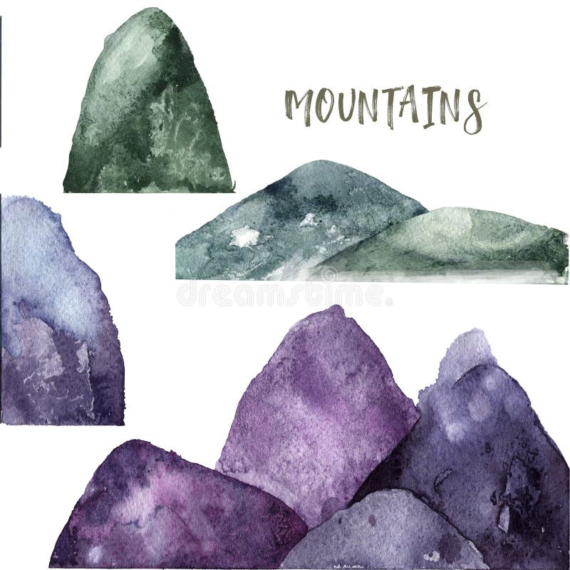 A aquarela das montanhas espirra da ilustração verde do desenho da textura o clipart geométrico para a celebração da cópia da fes ilustração do vetor A aquarela das montanhas espirra da ilustração verde do desenho da textura o clipart geométrico para a celebração da cópia da fes ilustração do vetor