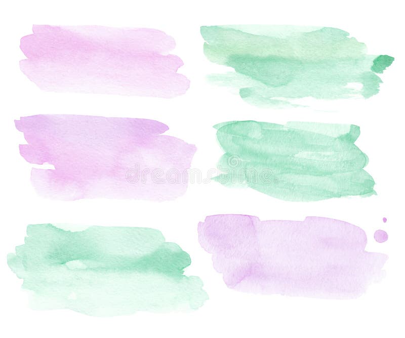 Verde E Rosa Dos Trabalhos Com Pincel Da Aquarela - Arroxeado - Roxo Cores  Opostas Isolado Ilustração Stock - Ilustração de arte, bandeira: 111061652