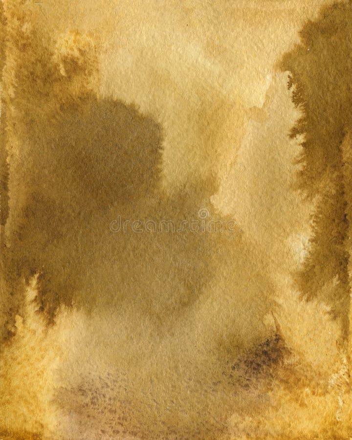 Aquarell-Kaffee-Farbwasser-Papier-Hintergrund Abstrakte braune Rasterillustration vektor abbildung