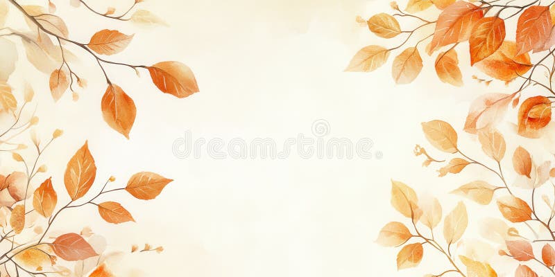 Aquarellbild der zarten Herbstblätter auf weißem Hintergrund stock abbildung
