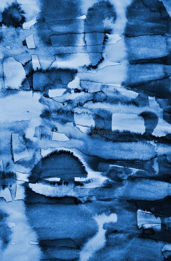 Aquarelle bleue abstraite sur la texture de papier comme fond Christm photo libre de droits Aquarelle bleue abstraite sur la texture de papier comme fond Christm photo libre de droits